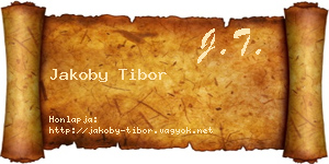 Jakoby Tibor névjegykártya