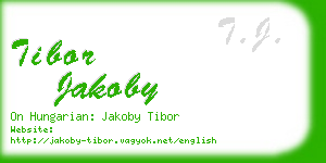 tibor jakoby business card